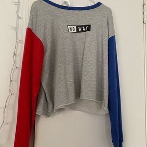 No Way crop top crewneck